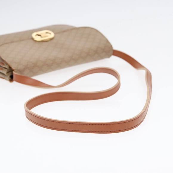 CELINE Macadam Canvas Shoulder Bag Beige Gold Auth 92094 - Picture 7 of 16